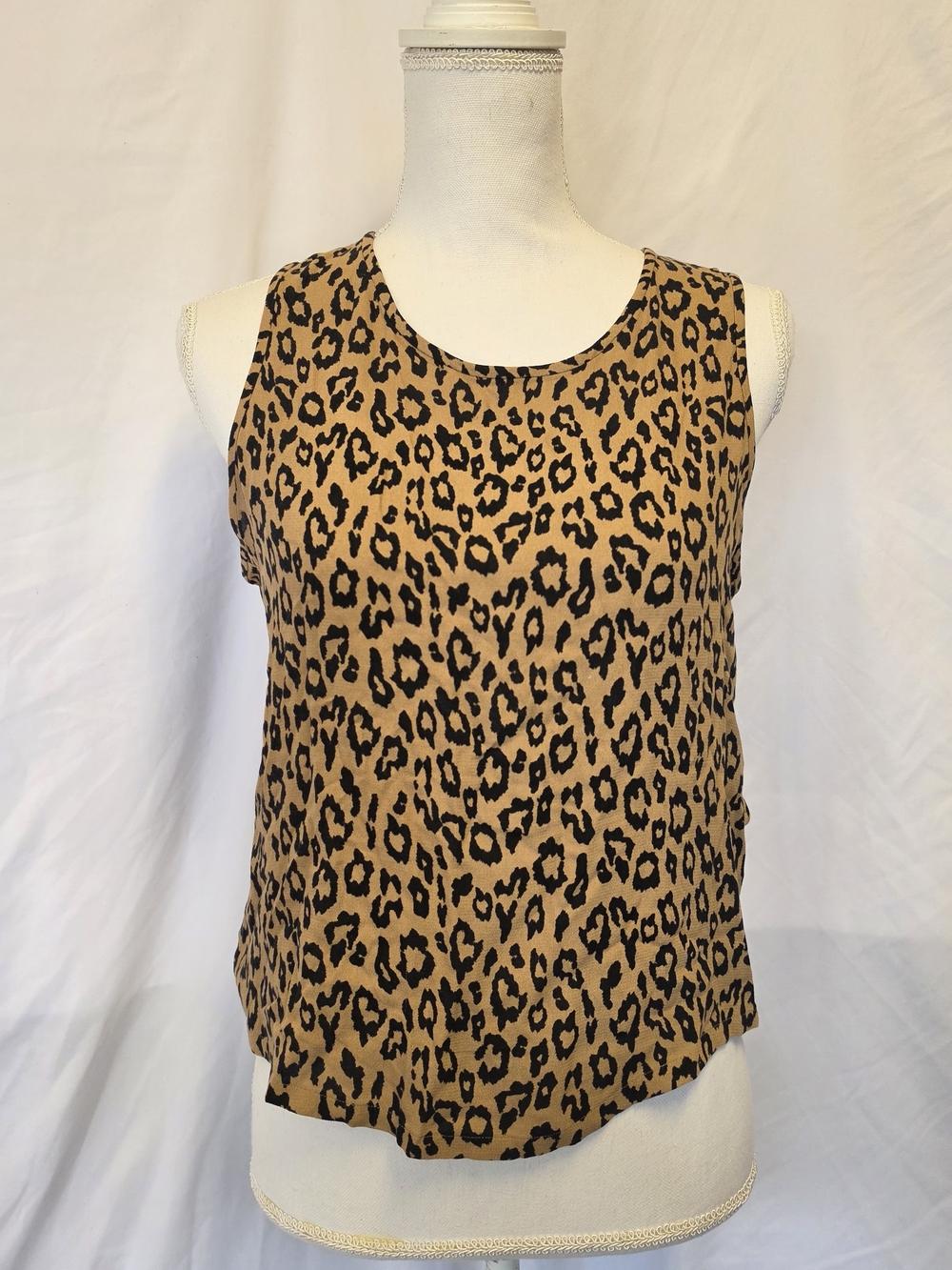Banana Republic Tan and Black Leopard Print Sleeveless Tank